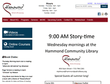 Tablet Screenshot of hammondpubliclibrary.org